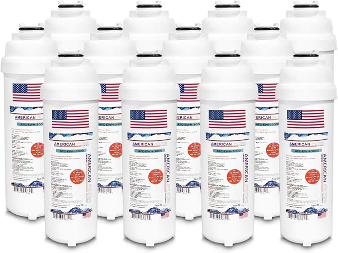 American Filter Company®, water filter, Model # AFC-EWH-3000, Compatible with Halsey-Taylor(R) 55897C 55898C Water Fountain Station Fillers 12-Filters