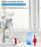 1-1/2" Spin Down Sand Separator for 50 Gpm Sediment Water Filter System, PVC Slip Fit Connections, 100 Mesh