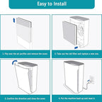 2 Pack Vital 100 Replacement Filter Compatible with LEVOIT Vital 100 and Vital 100-RF Air Purifier, High-Efficiency 3-in-1 True H13 HEPA Activated Carbon Filter