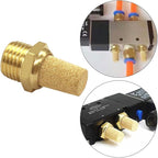 10PCS Brass 1/4 NPT Male Air Pneumatic Mufflers Hex Sintered Exhaust Muffler Silencer Filter Air Line Fitting