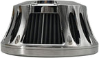 Air Cleaner Harley Filter Motorcycle Intake CNC Cut Kit Chrome for Models Dyna 2000 - 2017 Softail 2000 - 2015 Touring 2000 - 2007 (Chrome, Fitment - B)
