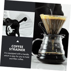 GLEAVI Manual Coffee Pot Funnel Filter Funnel Precision Strainer Safe for Household Use Easy Extraction