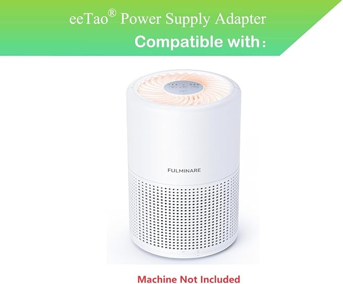 12V AC/DC Adapter Charger Compatible with FULMINARE P05 PU-P05 PUP05 Air Purifiers H13 True HEPA Air Filter DC12V 500mA 12VDC 0.5A 12.0V Power Supply Cable Cord
