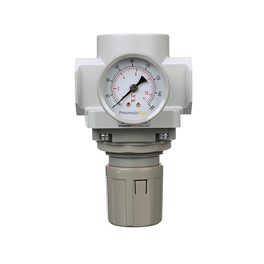 PneumaticPlus SAR600-N10BG Compressed Air Pressure Regulator 1" NPT - Bracket, Gauge…