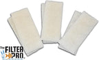 Cut Replacement Compact Skimmer Mat - Beige Coarse Filter Media to Fit Popular Brands, Made in USA (6" x 15" x 1.25" Thick 2 Pack - 3 Sets)