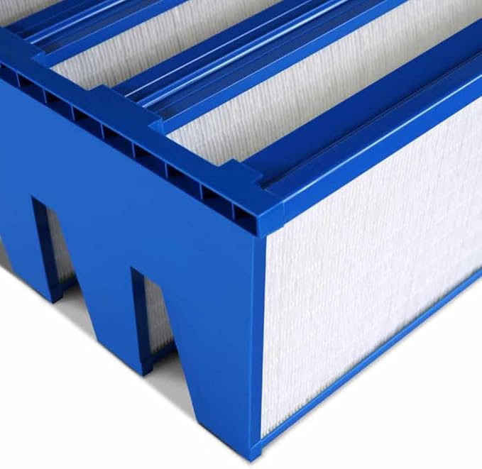 Mini Pleat Rigid Microglass V-Bank Air Filter 24x20x12 (4V) MERV 11 ASHRAE 52.2 High-Efficiency HVAC Filter for Commercial, Industrial, Hopsitals & Cleanroom Use