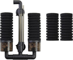 AQUANEAT Air Driven Sponge Filter, Quiet Aquarium Filter with Ceramic Media Balls, for Betta Fry Shrimp Tank, with 2 Spare Sponges