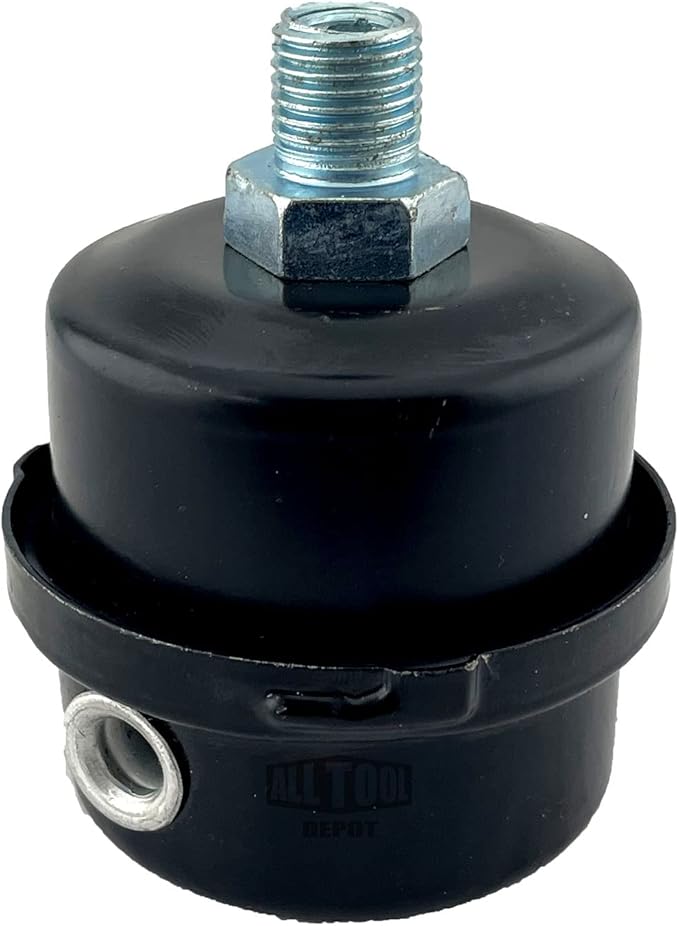 1/4" NPT Air Compressor Intake Filter Silencer Metal Housing and Element (2-Pack)