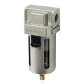 SNS 1/2" NPT Compressed Air Line Filter, 5 Micron Brass Element, Bracket, Poly Bowl,Semi-automatic type 150 psi (AF4000-N04)