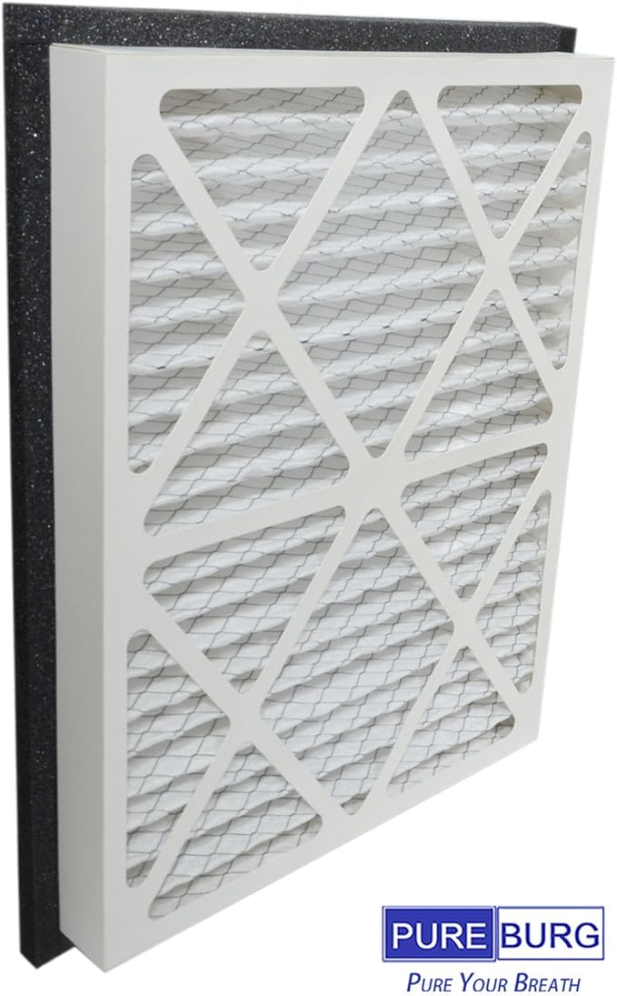 PUREBURG 20x25x3 Replacement Filter Compatible with Zephyr VGF Series 20x25x3 Whole Home Return Air Grille Filter,2-Pack Merv13