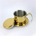 Stainless Steel 304 Vietnamese Coffee Filter Cup Drip Pot Simple And Portable Household Coffee Filter Cup Traditional Tool(Titanium)