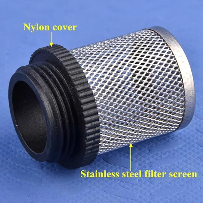 Durable 304 Stainless Steel Water Filter Screen - 1/2" to 2" External Thread for Aquariums, Ponds, Hydroponics(10Pcsx1.2In)
