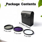 3Pcs UV+CPL+FLD Lens Filter Kit 62mm, Multi-Coated HD Optical Glass Filters Set with Travel Storage Case UV Protection + CPL Polarizer + Fluorescent Filter for DSLR Mirrorless