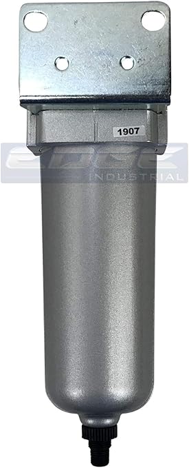 1/2" NPT Industrial Particulate Filter, Removes Water, Moisture, Debris from Compressed Air Lines, 5oz Bowl (175 PSI Max)