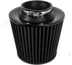 KYOSTAR Universal 3" (76mm) High-Flow Air Filter, Reusable Cone Cold Air Intake, High Performance, Washable, Clamp-On Car High Flow Dry Air Kit, Flange Diameter: 3 Inch, Filter Height: 6.1 Inch, Black