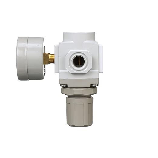 PneumaticPlus SAR200-N02BG Miniature Compressed Air Pressure Regulator 1/4" NPT - Bracket, Gauge