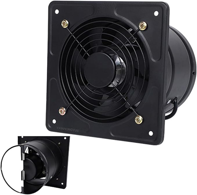 8 inch, High Speed Explosion-Proof Garage Ventilation Fan 6-10 Inch 220V Low Noise Metal Bathroom Exhaust Smoke Fan for Home Use, Greenhouse Easy to Store