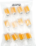SOFO 12 Pack Inline Fuel Filters 1/4 Inch x 5/16 Inch with Magnet for Small Engines Fit for Briggs and Stratton John Deere Kawasaki Kohler Lawn Mowers Motorcycles