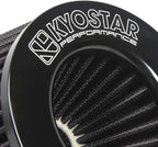 Universal 3/3.5/4" (75/89/100mm) High-Flow Air Filter, Reusable Cone Cold Air Intake, High Performance, Clamp-On Car High Flow Air Kit, Flange Diameter: 3/3.5/4 Inch, Height: 10 Inch, BLACK