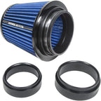 KYOSTAR Universal 3/3.5/4" (75/89/100mm) High-Flow Air Filter, Reusable Cone Cold Air Intake, High Performance Clamp-On Car High Flow Dry Air Kit, Flange Diameter: 3/3.5/4 Inch, Height: 6.2 Inch, Blue
