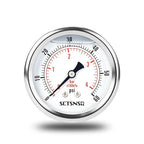 2-1/2" Dial Size, 0-60 Psi Low Pressure Gauge, Glycerin Liquid Filled, 1/4" NPT Back Mount, Stainless Steel Case, for Pool Sand Filter, Water Pump, Regulator, Air, Oil Pressure Test