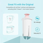 AQUA CREST Magnesium Water Filter, Intended for Brita® Pitchers and Dispensers, Everyday, UltraMax, Metro+, XL and More, 2 Months, Reduces Chlorine, 3 Count