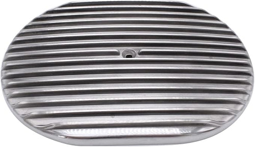 1 Set SHLPDFM Air Cleaner Polished Aluminum Silver 12"" Oval Full Finned Air Cleaner Assembly Fits for Chevy, Ford, & Mopar Hot Rod