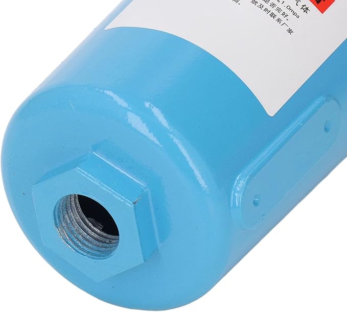 Water Oil Separator Air Compressor Filter, Aluminium Alloy PP Cotton Filter, Leak Proof 1.18in Inlet Outlet, 1.0MPa Replacement Part (A-001)