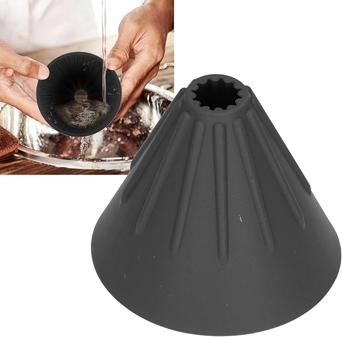 Silicone Coffee Dripper Collapsible Coffee Filter Foldable Portable Reusable Travel Camping Office Home Free Lightweight Easy Brew (Black)