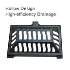 Manhole Cover and Frame Ductile Iron, Heavy Duty Drain Grate, One-Piece Design, Reinforced Drainage Covers for Yard, Garden, Construction Sites(75 * 45 * 18 cm/30 * 18 * 7 in)