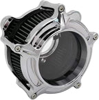 Harley Air Cleaner Chrome See Through Intake Filter Kit Cnc Cut for Motorcycle Dyna 2000 - 2017 Softail 2000 - 2015 Touring 2000 - 2007 Fitment - B (Gray)