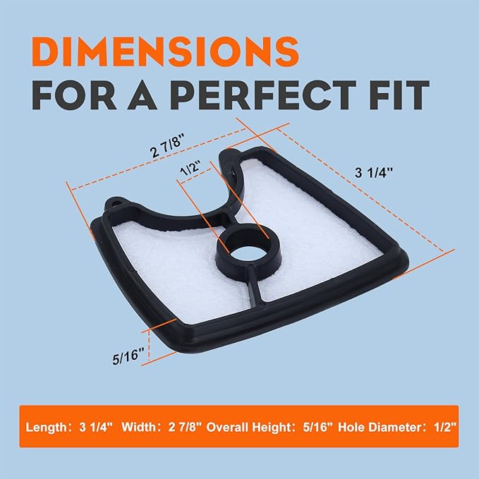 Hipa 125B 545112101 Air Filter 581798001 545081841 Fuel Line Kit for Husq 125B 125BVX 125BX Leaf Blower Jonsered B2126 BV2126 Blower Parts with Primer Bulb Fuel Filter Spark Plug