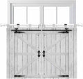 Farmhouse Wood Grain Bedroom Curtains 63 Inch Length, Window Curtains Tab Top, Vintage Country Barn Gate Grey Light Filtering Window Treatments Drapes 42"x63" 2 Panel