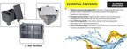 Commercial Carbon Steel Grease Trap Interceptor 40lb - PDI Approved - NSF