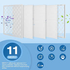 10x20x1 MERV 11 Air Filter, Quality AC/HVAC Furnace Filter，1 Reusable ABS Frame + 4 Pack Replaceable Filter Media，Breathe Fresher and Cost-effective