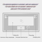 Smart Illuminated LED Bathroom Mirror，Bathroom Mirror with LED Lights，Energy-Saving LED Smart Mirrors，LED Mirror for Bathroom，with Demister Pad and Smart Touch Switch(H80*W90cm/H31.5*W35.4IN)