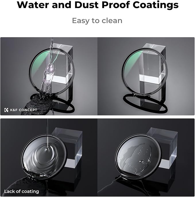 K&F CONCEPT 67mm MC UV Lens Protection Filter with Filter Cap Cleaning Cloth Optical Glass Ultra Slim 28 Multi-Layer Coatings Camera Lens UV Filter (Nano-X Series)