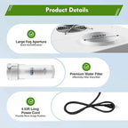 300W Agricultural Ultrasonic Humidifier, Automatic Ultrasonic Industrial Atomizer Air Humidifier Sprayer with Humidity Sensor & Water Filter, Agricultural Atomizer Cooler, 160m³/h, 2.64Gal