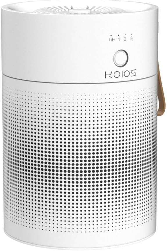 Air Purifiers for Bedroom Home, KOIOS H13 True HEPA Filter Air Purifiers for Desktop Office Car Pets with USB Cable, Small Air Cleaner, Night Light, Timer, Remove Smoke, Dust, Odors, Pollen