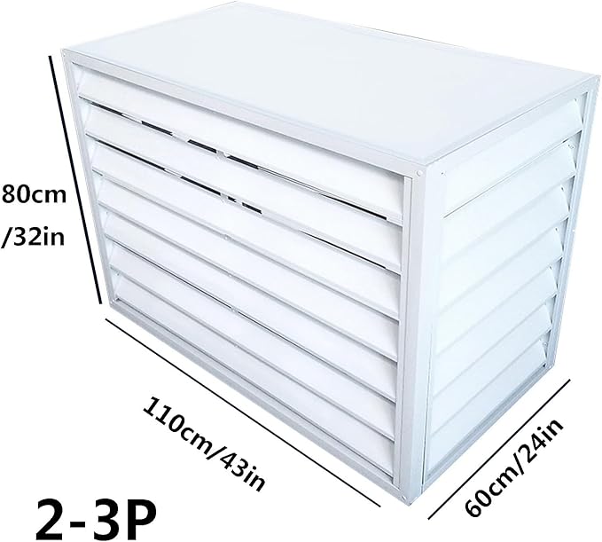 Multifunctional Aluminum Shutter Privacy Fence, Mini Split Cover for External Units, freestanding Enclosure to Cover Garbage Or Units, Noise Reduction, Suitable for Garden, Balcony, Outdoor ( Color :