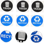 DOITOOL 8pcs Waterproof Trash Can Stickers for Recycling Classification Sturdy Waste Sorting Labels for Home Kitchen Office Use