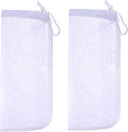 ALEGI Media Filter Bag Aquarium Extra Fine,Reusable 180 Micron Drawstring Mesh Filter Bags for Very Fine Resins Filter (10"*3.9" (6 Pack))