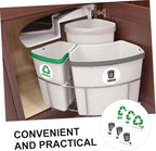 Veemoon 6-Piece Set of Self-Adhesive Garbage Classification Label Stickers Waste Sorting Stickers for Trash Cans and Containers Design for Easy Identification