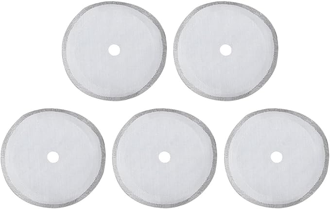 Press Filter Screen, 5Pcs 304 Stainless Steel Coffee Filter Universal French Portable Detachable Coffee Pot Mesh Filter Accessory for Coffee Makers Tea Particles (Large-1000ml)