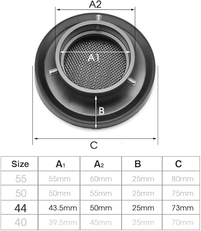 Carburetor Carb Velocity Stack 44mm Air Cleaner Filter Modified Trumpet Aluminum Alloy with Sponge Filter Steel Mesh for GY6 150cc PZ24 PZ30 PHBH Suggest Small Displacement (Titan,44mm)