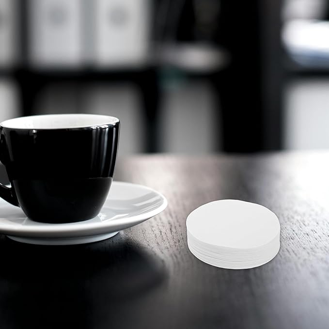 FRCOLOR 300pcs round Disposable Coffee Filter Papers for Small Coffee Pots and Drip Makers White 64mm Paper Filters Compatible with Espresso Machines and Portable Brewers
