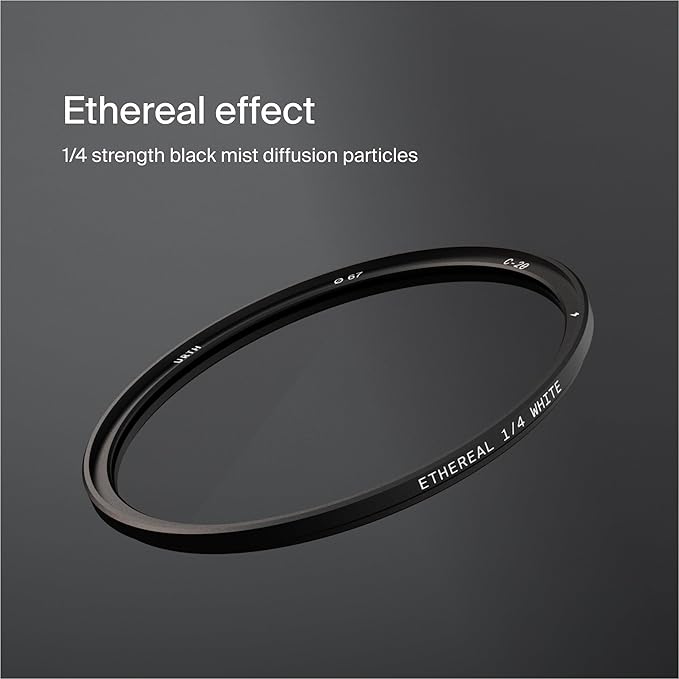 Urth 49mm Magnetic Ethereal White Mist ¼ Diffusion Lens Filter (Plus) — Cinematic Effect, 20-Layer Nano-Coated Light Dispersing Particles