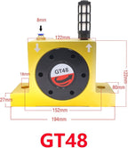 GT48 Industrial Turbine Vibrator - G 3/8" Pneumatic Compressed Air Power Wheel Type Silent Golden With Muffler