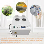 Commercial Ultrasonic Humidifier 12kg/h Portable Continuous Cool Mist Maker Industrial Humidifier with Humidistat and Remote Sensor for Greenhouse Large Room Two Mist Outlet