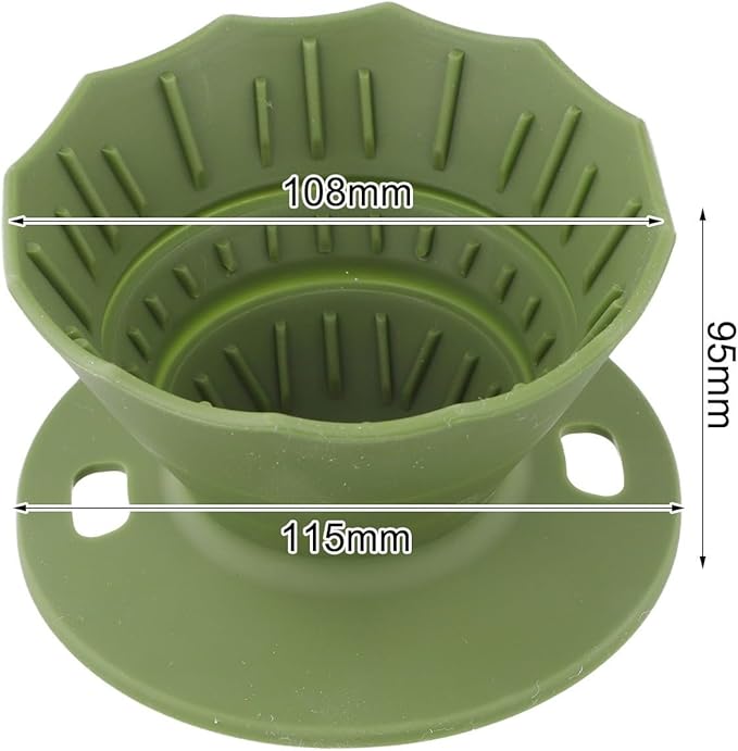 Portable Coffee Dripper, Silicone Collapsible Design for Easy Pour Over Making, for Travel and Outdoors (green)